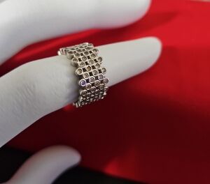 Elegant Silver Mesh Ring